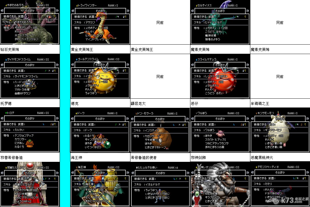 勇者斗恶龙怪兽篇joker2怪物图文合成表Excel版下载 截图