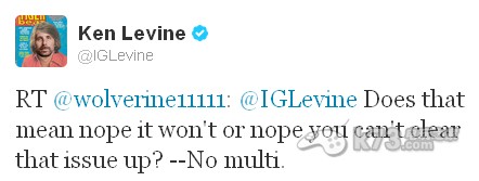 生化奇兵无限将不包含多人模式：官方推特证实