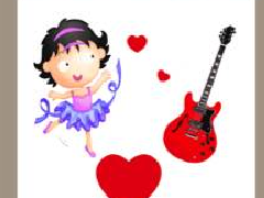 看图猜成语女孩、心和吉他答案