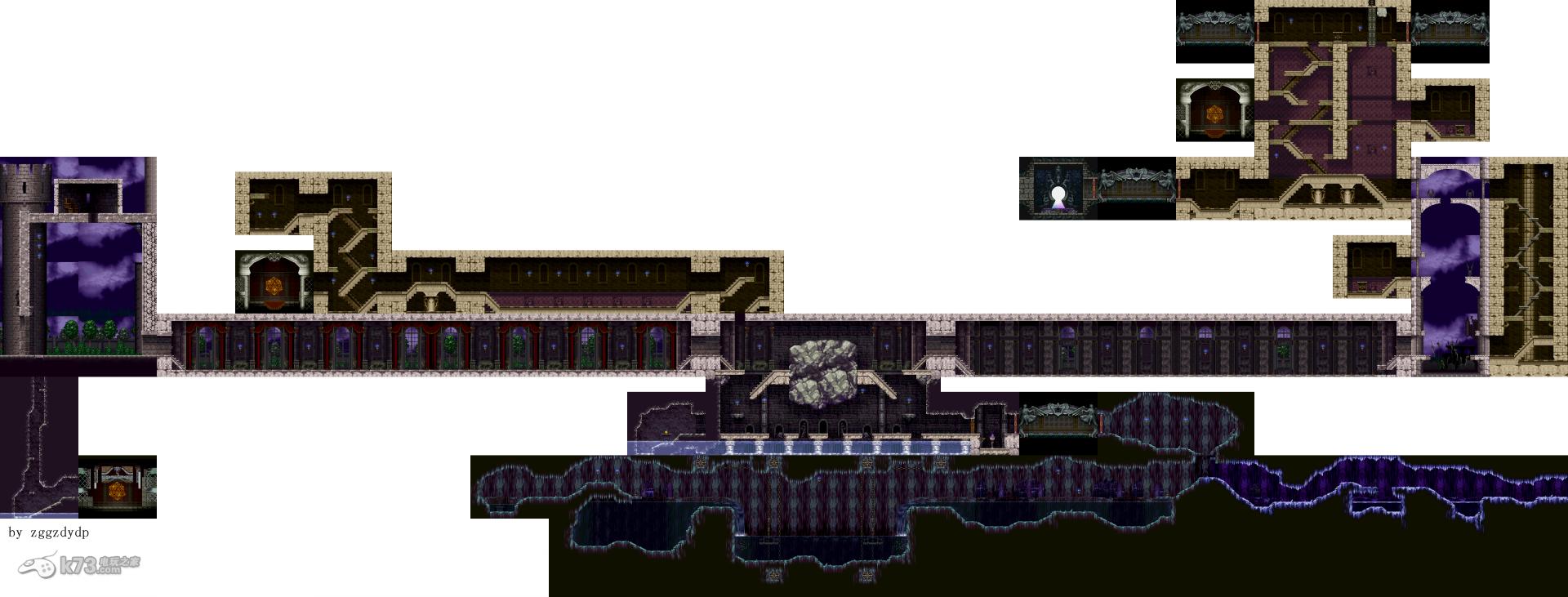 恶魔城月下夜想曲全迷宫地图