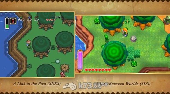 3ds《塞尔达传说众神的三角力量2》与原版实机画面