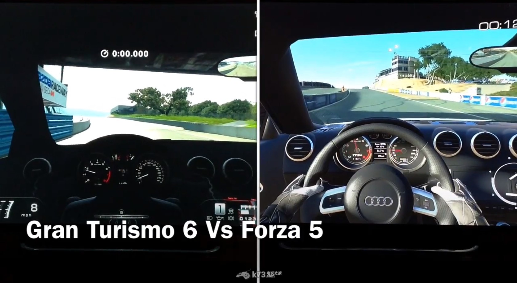 《极限竞速5》《GT赛车6》实机画面对比 _k7