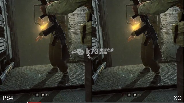 《德军总部新秩序》ps4\/xbox one版画面对比视