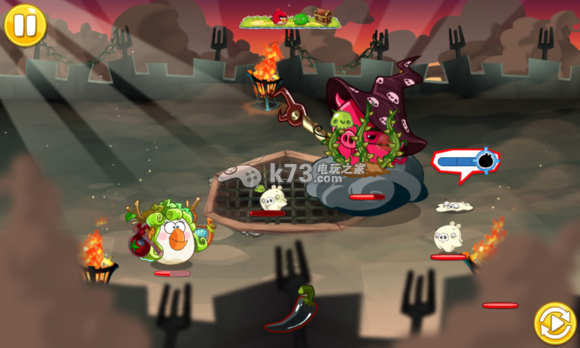 愤怒的小鸟英雄传恶魔WIZPIG城堡攻略(最终B